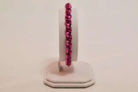 Double Spiral Bracelet in Pinks and Purples Enameled Copper